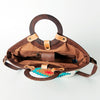ADBG689C American Darling Handcrafted Western Saddle Blanket Leather Tote Bag