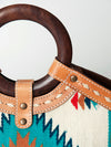 ADBG689C American Darling Handcrafted Western Saddle Blanket Leather Tote Bag