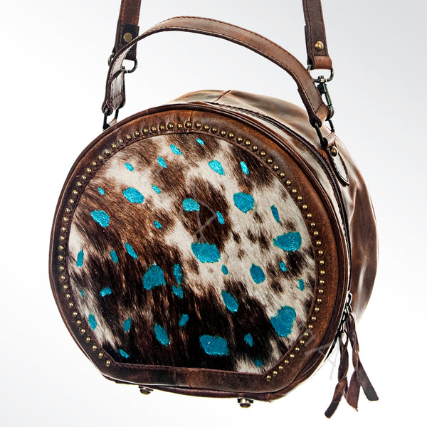 ADBG691 American Darling Handcrafted Hair-On Cowhide Western Leather Canteen Bag