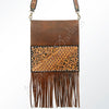 ADBGA179 American Darling Hand Tooled Leather Fringe Messenger