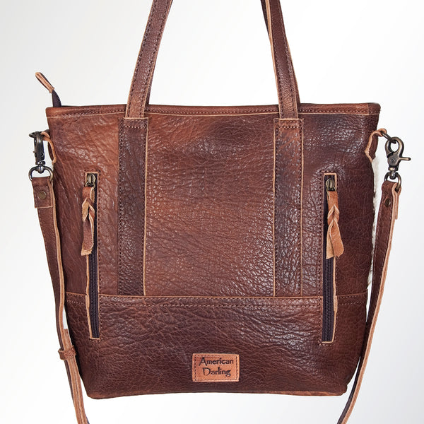 LC-ADBGS162BRW Tote Hair On Genuine Western Leather Women Bag