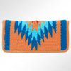 ADBG488 American Darling Hand Woven Saddle Blanket & Leather Western Clutch Bag