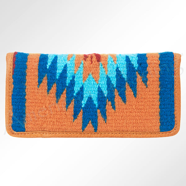 ADBG488 American Darling Hand Woven Saddle Blanket & Leather Western Clutch Bag