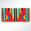 ADBG488 American Darling Hand Woven Saddle Blanket & Leather Western Clutch Bag