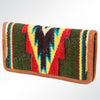 ADBG488 American Darling Hand Woven Saddle Blanket & Leather Western Clutch Bag
