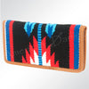 ADBG488 American Darling Hand Woven Saddle Blanket & Leather Western Clutch Bag