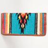 ADBG488 American Darling Hand Woven Saddle Blanket & Leather Western Clutch Bag