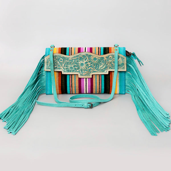 ADBG664 American Darling Hand Tooled Floral & Saddle Blanket Western Small Cross body Bag