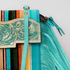 ADBG664 American Darling Hand Tooled Floral & Saddle Blanket Western Small Cross body Bag