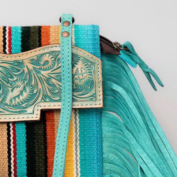 ADBG664 American Darling Hand Tooled Floral & Saddle Blanket Western Small Cross body Bag