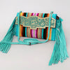ADBG664 American Darling Hand Tooled Floral & Saddle Blanket Western Small Cross body Bag
