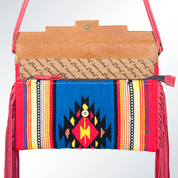 ADBG664 American Darling Hand Tooled Floral & Saddle Blanket Western Small Cross body Bag
