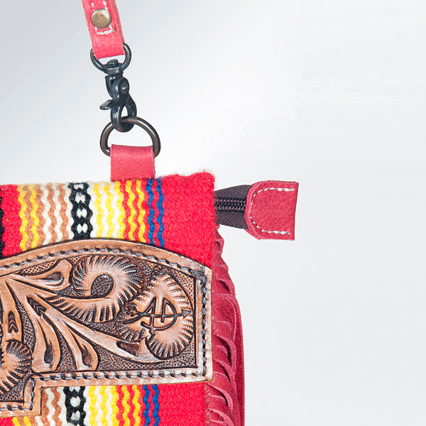 ADBG664 American Darling Hand Tooled Floral & Saddle Blanket Western Small Cross body Bag