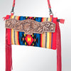 ADBG664 American Darling Hand Tooled Floral & Saddle Blanket Western Small Cross body Bag