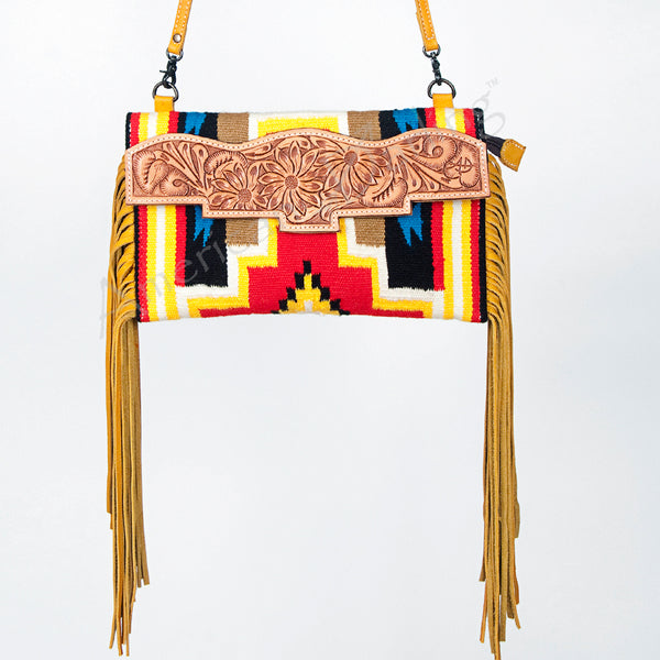 ADBG664 American Darling Hand Tooled Floral & Saddle Blanket Western Small Cross body Bag