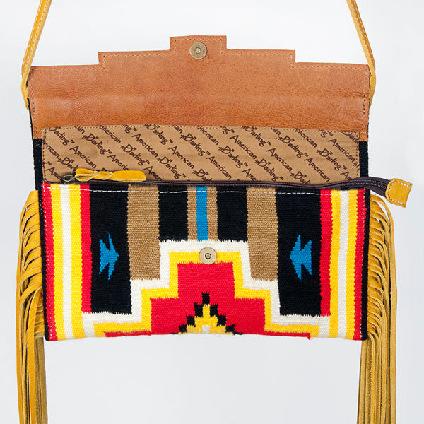 ADBG664 American Darling Hand Tooled Floral & Saddle Blanket Western Small Cross body Bag