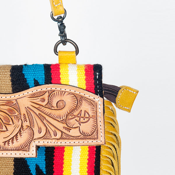 ADBG664 American Darling Hand Tooled Floral & Saddle Blanket Western Small Cross body Bag