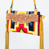ADBG664 American Darling Hand Tooled Floral & Saddle Blanket Western Small Cross body Bag