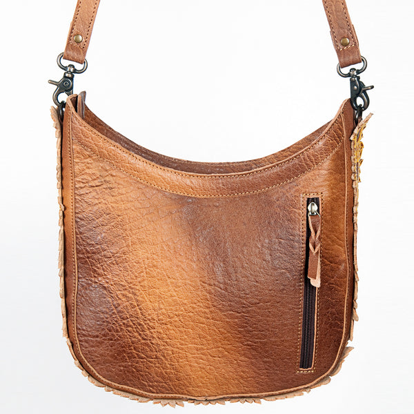 ADBG699 American Darling Handcrafted Hand Tooled Leather and Saddle Blanket Crossbody Bag