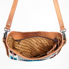 ADBG699 American Darling Handcrafted Hand Tooled Leather and Saddle Blanket Crossbody Bag