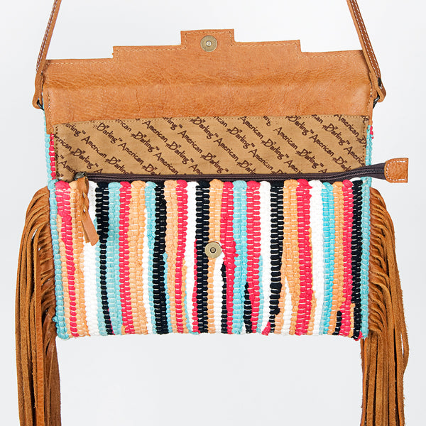 ADBG664 American Darling Hand Tooled Floral & Saddle Blanket Western Small Cross body Bag