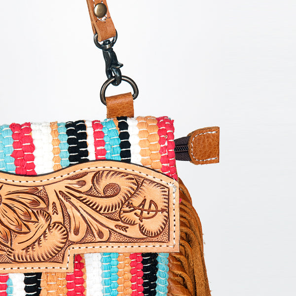 ADBG664 American Darling Hand Tooled Floral & Saddle Blanket Western Small Cross body Bag