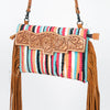 ADBG664 American Darling Hand Tooled Floral & Saddle Blanket Western Small Cross body Bag