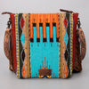 ADBG510 American Darling Hand Tooled Floral & Hand Woven Saddle Blanket Signature Cross Body Bag