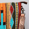 ADBG510 American Darling Hand Tooled Floral & Hand Woven Saddle Blanket Signature Cross Body Bag