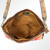 ADBGA180 American Darling Southwestern Serape & Tooled Leather Crossbody Handbag