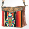 ADBGA180 American Darling Southwestern Serape & Tooled Leather Crossbody Handbag