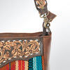ADBGA181 American Darling Hand Tooled Leather Saddle Blanket Cross body Bag