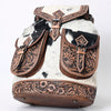 ADBG703 American Darling Handcrafted Floral Tooled Leather and Cowhide Backpack Bag