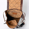 ADBG703 American Darling Handcrafted Floral Tooled Leather and Cowhide Backpack Bag