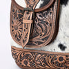 ADBG703 American Darling Handcrafted Floral Tooled Leather and Cowhide Backpack Bag