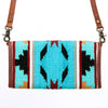 ADBG486 American Darling Hand Tooled & Hand Woven Saddle Blanket Western Crossbody Bag