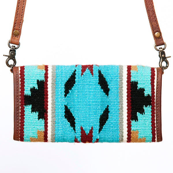 ADBG486 American Darling Hand Tooled & Hand Woven Saddle Blanket Western Crossbody Bag