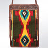 ADBG486 American Darling Hand Tooled & Hand Woven Saddle Blanket Western Crossbody Bag
