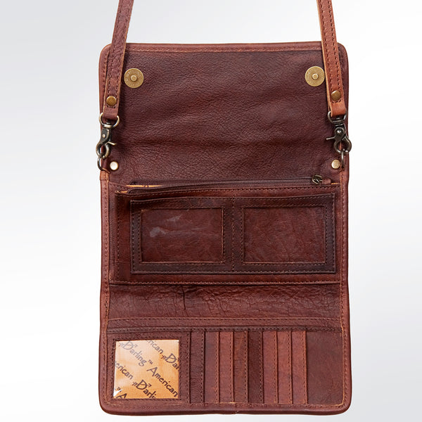 ADBG486 American Darling Hand Tooled & Hand Woven Saddle Blanket Western Crossbody Bag