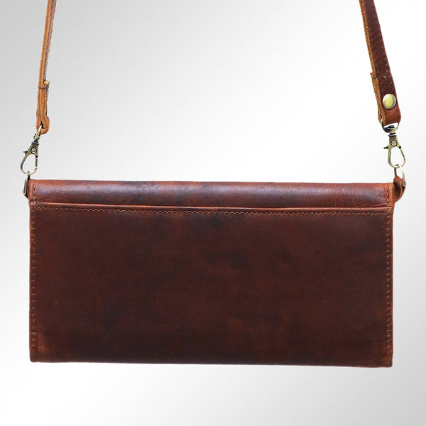 ADBGM112 Hand-Painted Scene Leather Crossbody - Southwestern Western Design