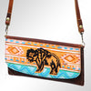 ADBGM112 Hand-Painted Scene Leather Crossbody - Southwestern Western Design