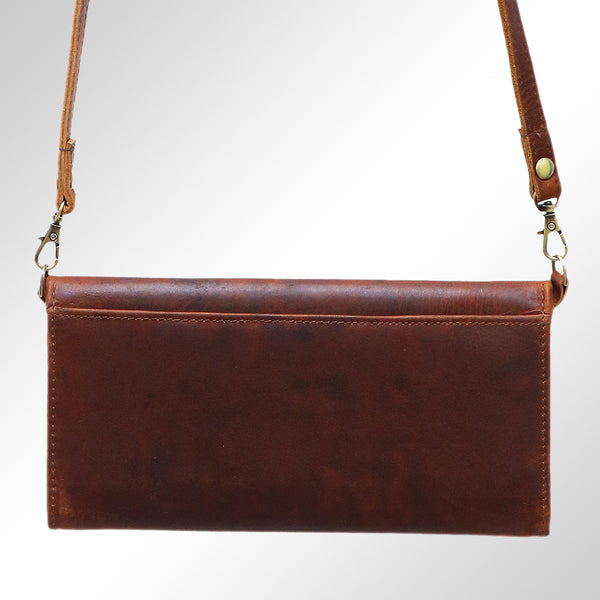 ADBGM112 Hand-Painted Scene Leather Crossbody - Southwestern Western Design