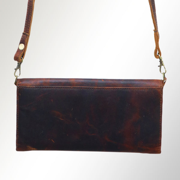 ADBGM112 Hand-Painted Scene Leather Crossbody - Southwestern Western Design