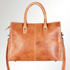 ADBG704 American Darling Handcrafted Western Leather Tote Bag with Tassels