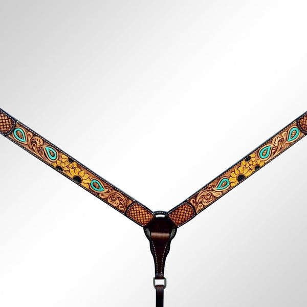 ADPAR150-Western Leather Breast Collar
