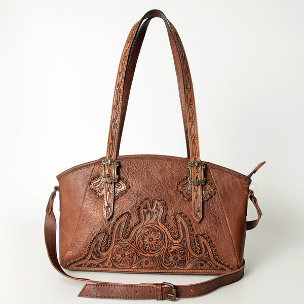 ADBG711A American Darling Handcrafted Hand Tooled Leather Western Tote Bag