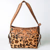 ADBG713 American Darling Handcrafted Hand Tooled Leather Hobo Bag with Hair-On Cowhide