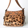 ADBG713 American Darling Handcrafted Hand Tooled Leather Hobo Bag with Hair-On Cowhide