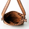 ADBG713 American Darling Handcrafted Hand Tooled Leather Hobo Bag with Hair-On Cowhide