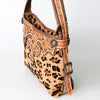 ADBG713 American Darling Handcrafted Hand Tooled Leather Hobo Bag with Hair-On Cowhide